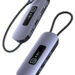 USAMS docking station US-SJ643, 8 θυρών, USB-C, 4K, 100W PD, LAN, γκρι - 6958444906454