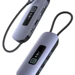 USAMS docking station US-SJ643, 8 θυρών, USB-C, 4K, 100W PD, LAN, γκρι - 6958444906454