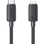 USAMS καλώδιο Lightning σε USB-C US-SJ692, 30W, 480Mbps, 1m, μαύρο - 6958444909363