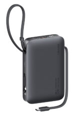 USAMS power bank CD228 με 2x καλώδια, 2x θύρες εξόδου, 10000mAh, 20W, γκρι - 6958444992990 - Image 2