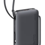 USAMS power bank CD228 με 2x καλώδια, 2x θύρες εξόδου, 10000mAh, 20W, γκρι - 6958444992990