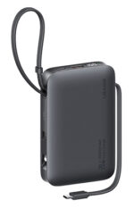 USAMS power bank CD228 με 2x καλώδια, 2x θύρες εξόδου, 10000mAh, 20W, γκρι - 6958444992990