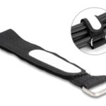 DELOCK ιμάντες τύπου Velcro 19606, 20.3 x 2cm, μαύρος, 5τμχ - 4043619196067