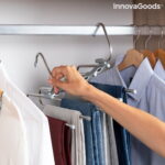 InnovaGoods Havser Κρεμάστρα Ντουλάπας για Παντελόνια Μεταλλική σε Ασημί Χρώμα V0103543 - Image 5