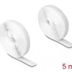 DELOCK ταινία τύπου Velcro 20919, heavy duty, 5mx20mm, λευκή - 4043619209194