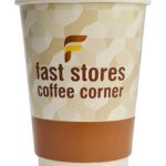 FAST STORES COFFEE CORNER χάρτινα ποτήρια καφέ 12oz, χωρίς καπάκι, 25τμχ - 5210131071496