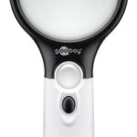 GOOBAY μεγεθυντικός φακός χειρός 41255 με φωτισμό LED, 1.75x & 12.25x - 4040849412554