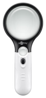 GOOBAY μεγεθυντικός φακός χειρός 41255 με φωτισμό LED, 1.75x & 12.25x - 4040849412554