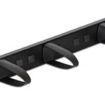 DELOCK cable management 43345 για rack 19"/1U, 5x γάντζοι, μαύρο - 4043619433452