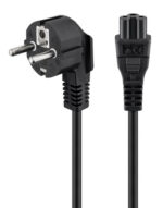 GOOBAY καλώδιο τροφοδοσίας 44877, γωνιακό, 0.75mm², 3m, μαύρο - 4040849448775