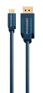 CLICKTRONIC καλώδιο DisplayPort σε USB Type-C 44931, 4K/60Hz, 1m, μπλε - 4040849449314