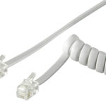 GOOBAY καλώδιο τηλεφώνου 50246, spiral, RJ10 4P4C, CCA, 2m, λευκό - 4040849502460