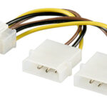 GOOBAY καλώδιο 2x molex 4pin σε 1x 6pin 51360, 0.15m - 4040849513602