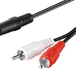 GOOBAY καλώδιο 3.5mm σε 2x RCA 51648, CU, 1m, μαύρο - 4040849516481