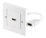GOOBAY πρίζα τοίχου HDMI 51722, gold-plated, 4K, λευκή - 4040849517228