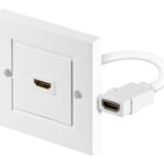GOOBAY πρίζα τοίχου HDMI 51722, gold-plated, 4K, λευκή - 4040849517228