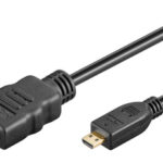 GOOBAY καλώδιο micro HDMI σε HDMI 53784 με Ethernet, 4K/60Hz, 1.5m, μαύρο - 4040849537844
