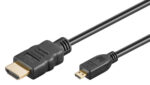GOOBAY καλώδιο micro HDMI σε HDMI 53786 με Ethernet, 4K/60Hz, 3m, μαύρο - 4040849537868