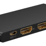 GOOBAY HDMI splitter 58481, 1-in σε 2-out, 4K/60Hz, μαύρο - 4040849584817