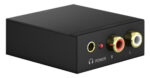 GOOBAY μετατροπέας ήχου 58493, Coaxial/Toslink σε 2x RCA, μαύρος - 4040849584930