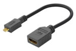 GOOBAY καλώδιο micro HDMI σε HDMI 58683, 4K/60Hz, 0.15m, μαύρο - 4040849586835