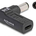 DELOCK αντάπτορας τροφοδοσίας 60008, USB-C σε Dell 7.4x5mm, 90°, μαύρος - 4043619600083