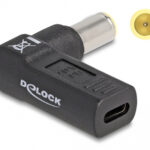DELOCK αντάπτορας τροφοδοσίας 60012, USB-C σε IBM 7.9x5.5mm, 90°, μαύρος - 4043619600120
