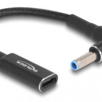DELOCK αντάπτορας τροφοδοσίας laptop 60031, USB-C σε HP 4.5x3.0mm, 15cm, μαύρος - 4043619600311