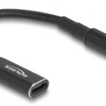 DELOCK αντάπτορας τροφοδοσίας laptop 60036, USB-C σε Dell 4.5x3.0mm, 15cm, μαύρος - 4043619600366