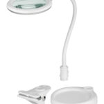 GOOBAY μεγεθυντικός φακός 60359 με κλιπ & βάση, LED, 3 διόπτρες, λευκός - 4040849603594