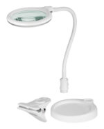 GOOBAY μεγεθυντικός φακός 60359 με κλιπ & βάση, LED, 3 διόπτρες, λευκός - 4040849603594