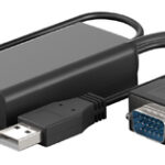 GOOBAY αντάπτορας VGA σε HDMI 61259, 3.5mm Jack, 1080p/60Hz, μαύρος - 4040849612596