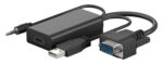 GOOBAY αντάπτορας VGA σε HDMI 61259, 3.5mm Jack, 1080p/60Hz, μαύρος - 4040849612596
