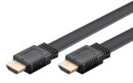 GOOBAY καλώδιο HDMI 2.0 61278, Ethernet flat 4K/60Hz 18 Gbps 1.5m, μαύρο - 4040849612787
