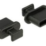 DELOCK κάλυμμα προστασίας για θύρα USB-C 64013 με λαβή, μαύρο, 10τμχ - 4043619640133
