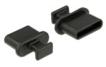 DELOCK κάλυμμα προστασίας για θύρα USB-C 64013 με λαβή, μαύρο, 10τμχ - 4043619640133
