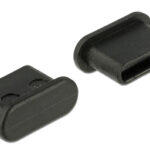 DELOCK κάλυμμα προστασίας για θύρα USB-C 64014, μαύρο, 10τμχ - 4043619640140