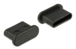 DELOCK κάλυμμα προστασίας για θύρα USB-C 64014, μαύρο, 10τμχ - 4043619640140
