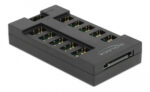 DELOCK RGB hub 64128 για ARGB LEDs, 10 θύρες, μαύρο - 4043619641284