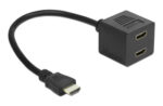 DELOCK HDMI splitter 65226 με Ethernet, 2 σε 1, 1080p, μαύρο - 4043619652266