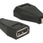 DELOCK αντάπτορας mini DisplayPort σε DisplayPort 65238, 4K/60Hz, μαύρος - 4043619652389