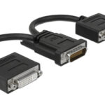 DELOCK αντάπτορας DMS-59 σε 2x DVI 65281, 20cm, μαύρος - 4043619652815