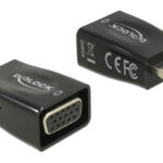 DELOCK αντάπτορας HDMI σε VGA 65902, 1920x1200p/60Hz, μαύρος - 4043619659029