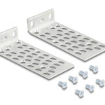 DELOCK σετ βάσεις τοποθέτησης για rack 66236, ασημί, 2τμχ - 4043619662364