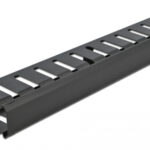 DELOCK cable management 66550 για rack 19"/1U, μεταλλικό, μαύρο - 4043619665501