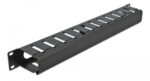 DELOCK cable management 66550 για rack 19"/1U, μεταλλικό, μαύρο - 4043619665501
