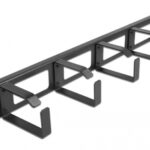 DELOCK cable management 66659 για rack 19"/1U, 5x γάντζοι, μαύρο - 4043619666591