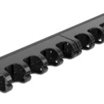 DELOCK cable management 66849 για rack 19"/1U, 10x γάντζοι, μαύρο - 4043619668496