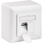 GOOBAY επιτοίχια πρίζα CAT 6 68244, 2x RJ45, 80x80mm, λευκή - 4040849682445