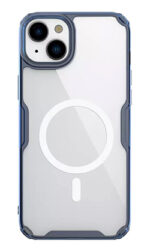 NILLKIN θήκη Nature Pro Magnetic για iPhone 15, διάφανη-μπλε - 6902048265905
